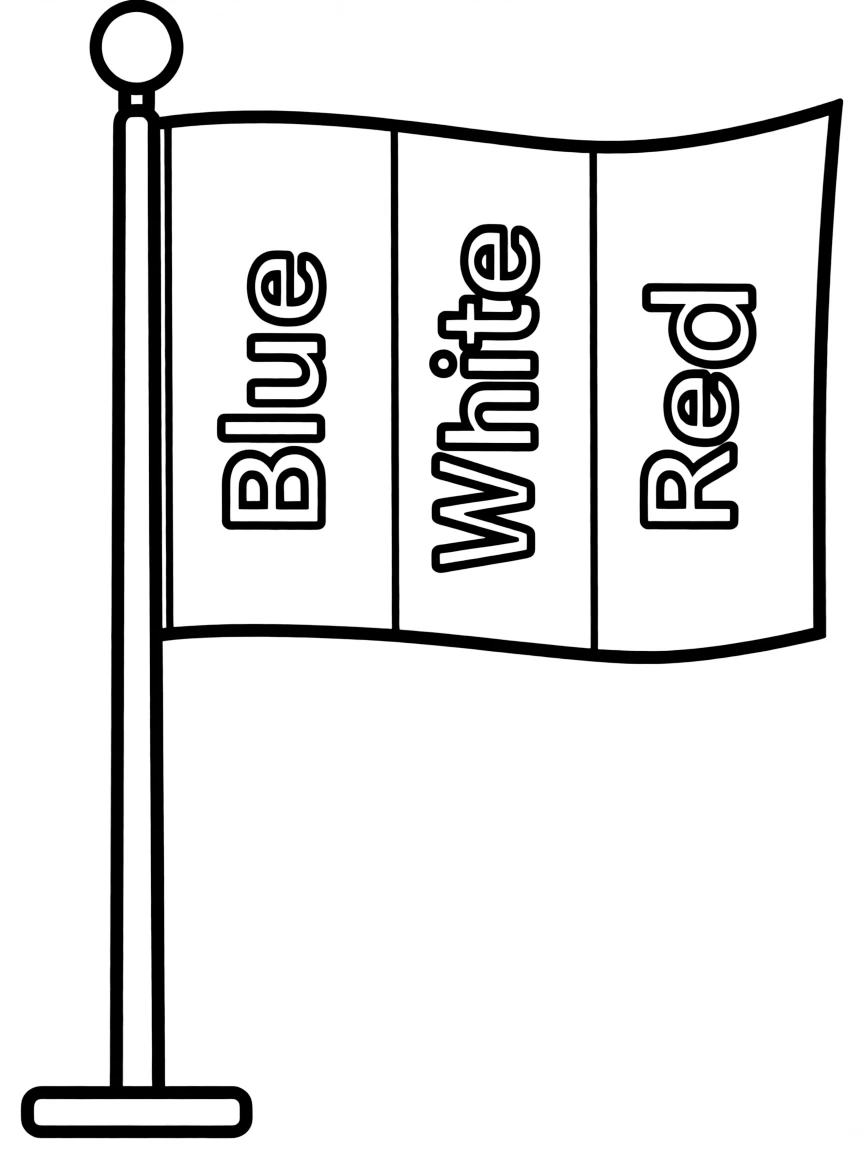 A simple outline of a French flag.