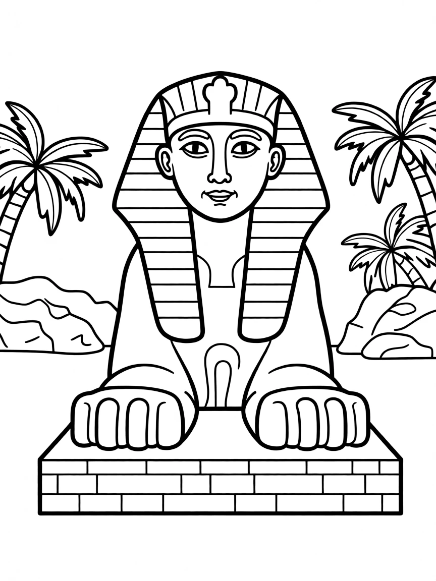 A simplified drawing of the Sphinx.