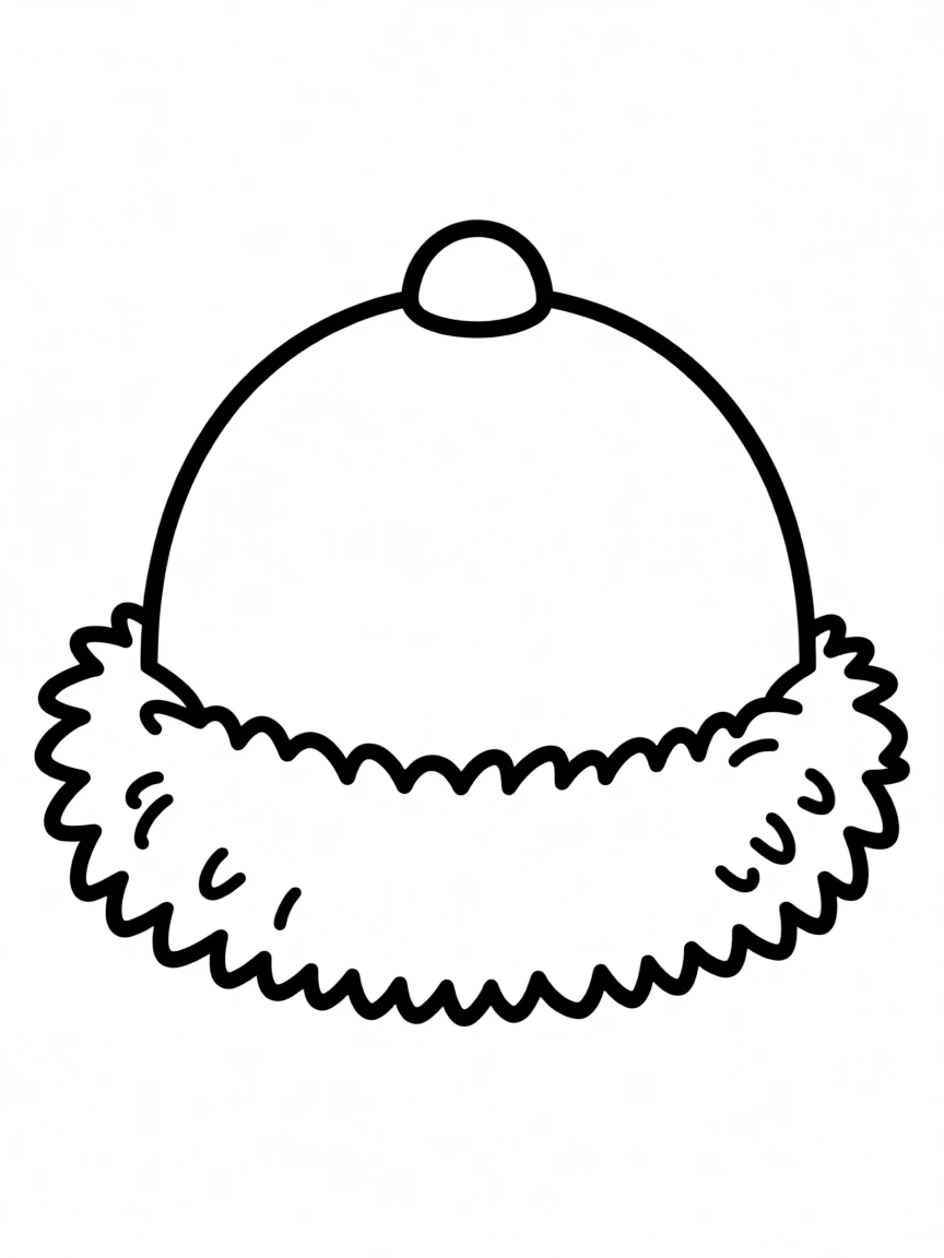 A simple outline of a Russian hat.