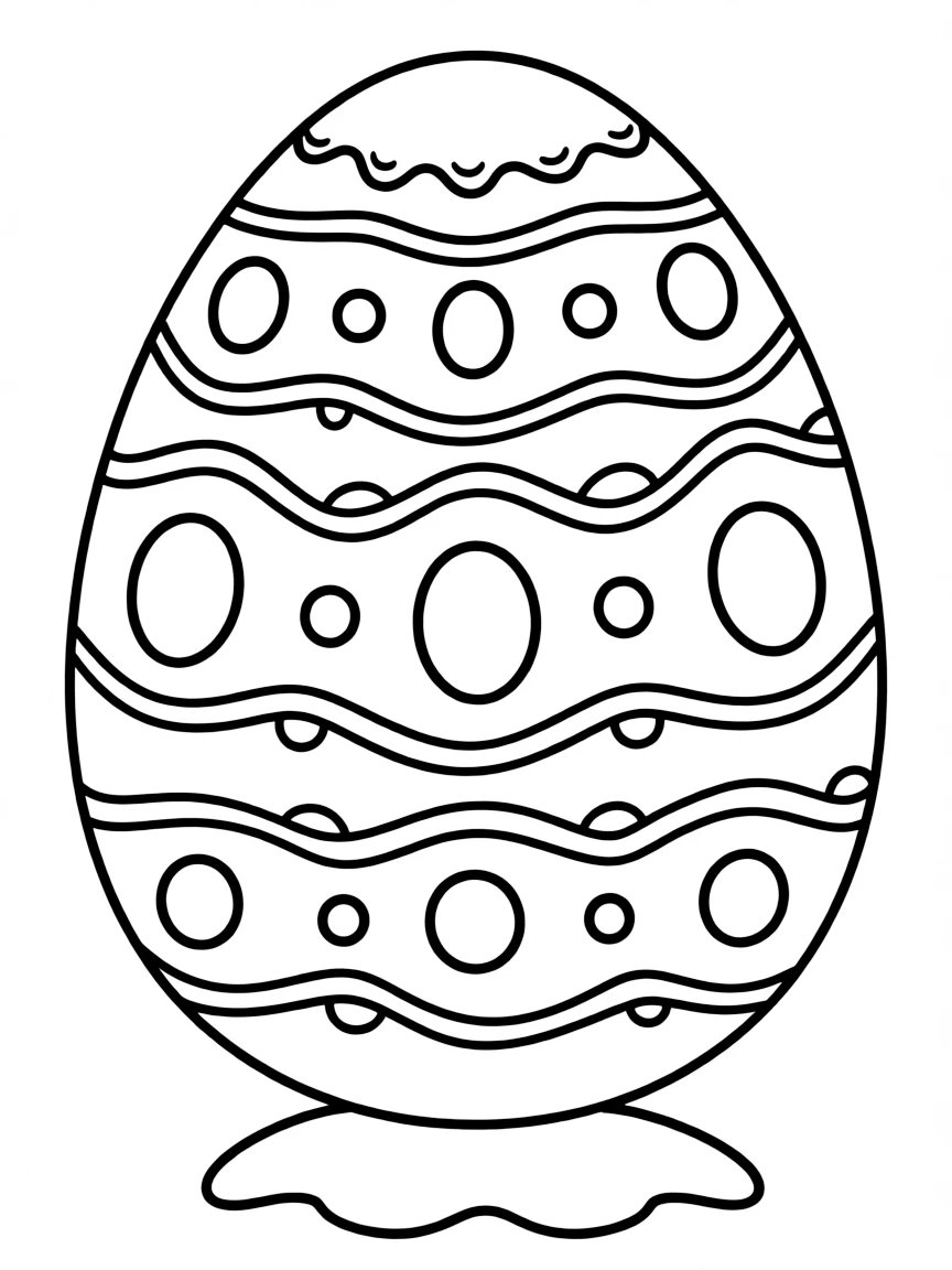 A simple outline of a Faberge egg.