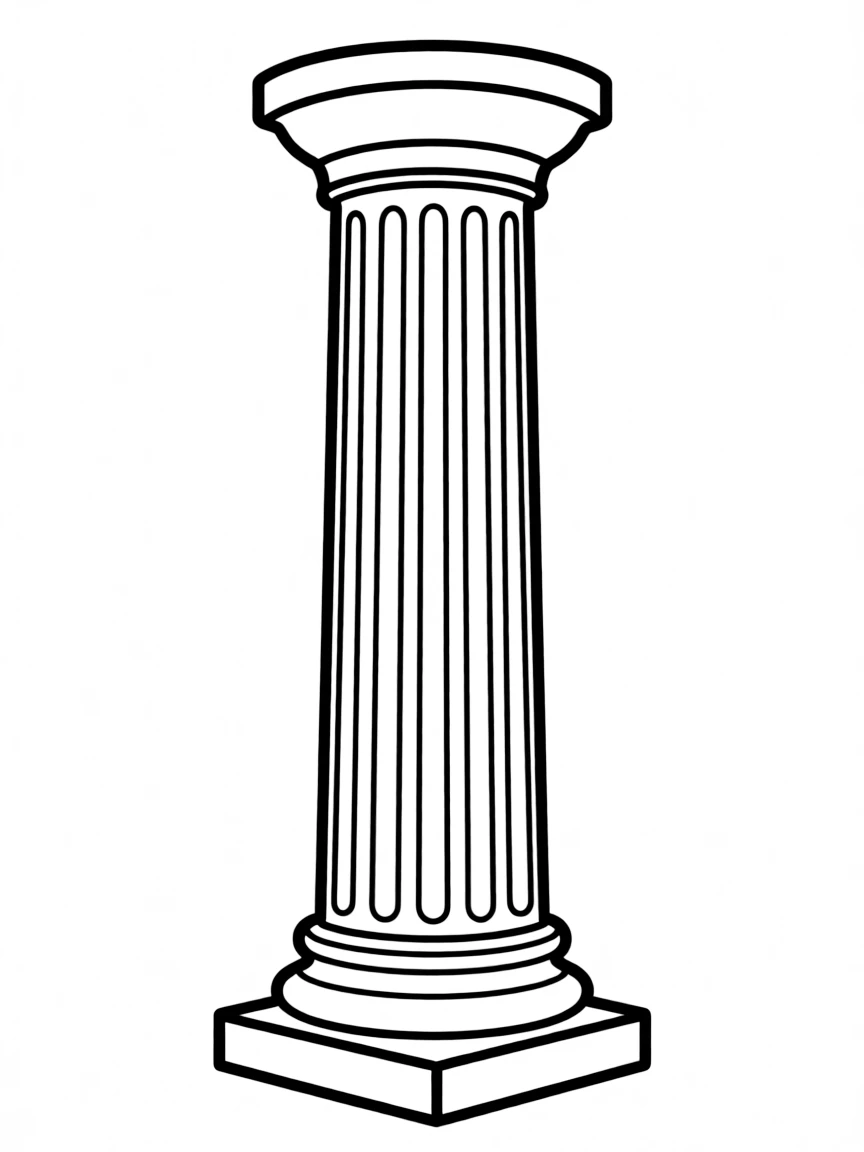 A simple outline of a Roman column.