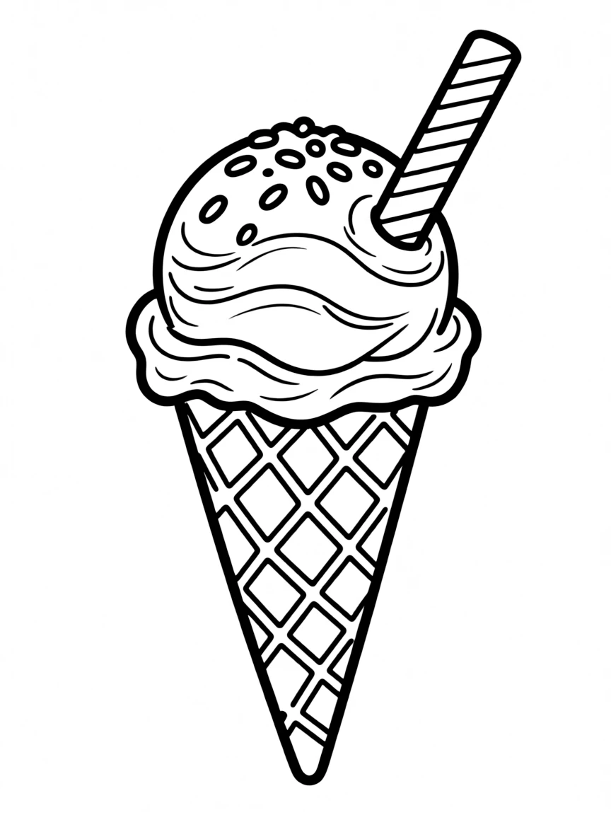 A drawing of a simplified delicious gelato.