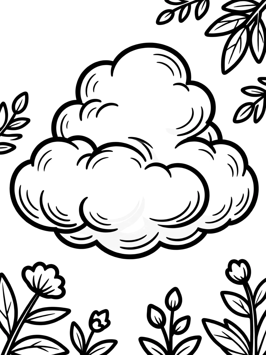 A cute drawing of a mist cloud.