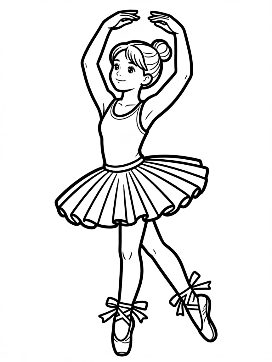 A dancer in a ballet pose.