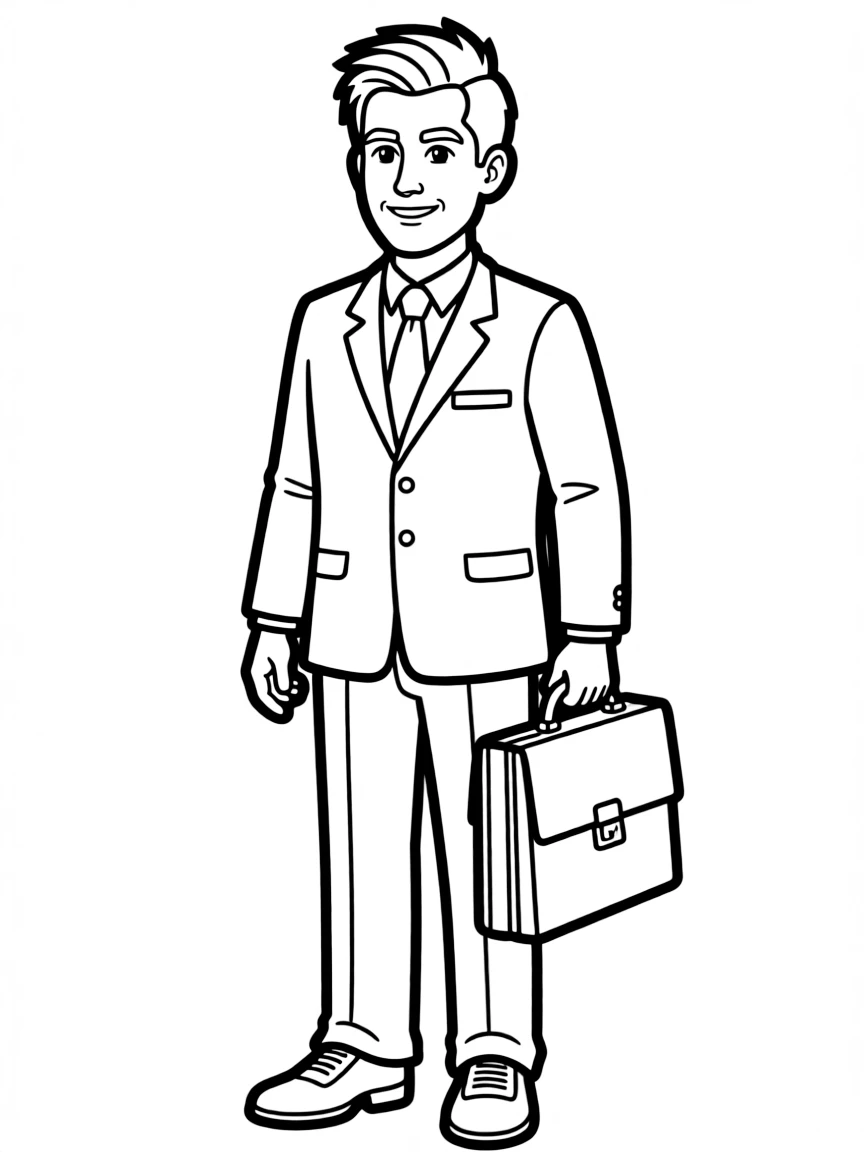 A lawyer holding a briefcase.