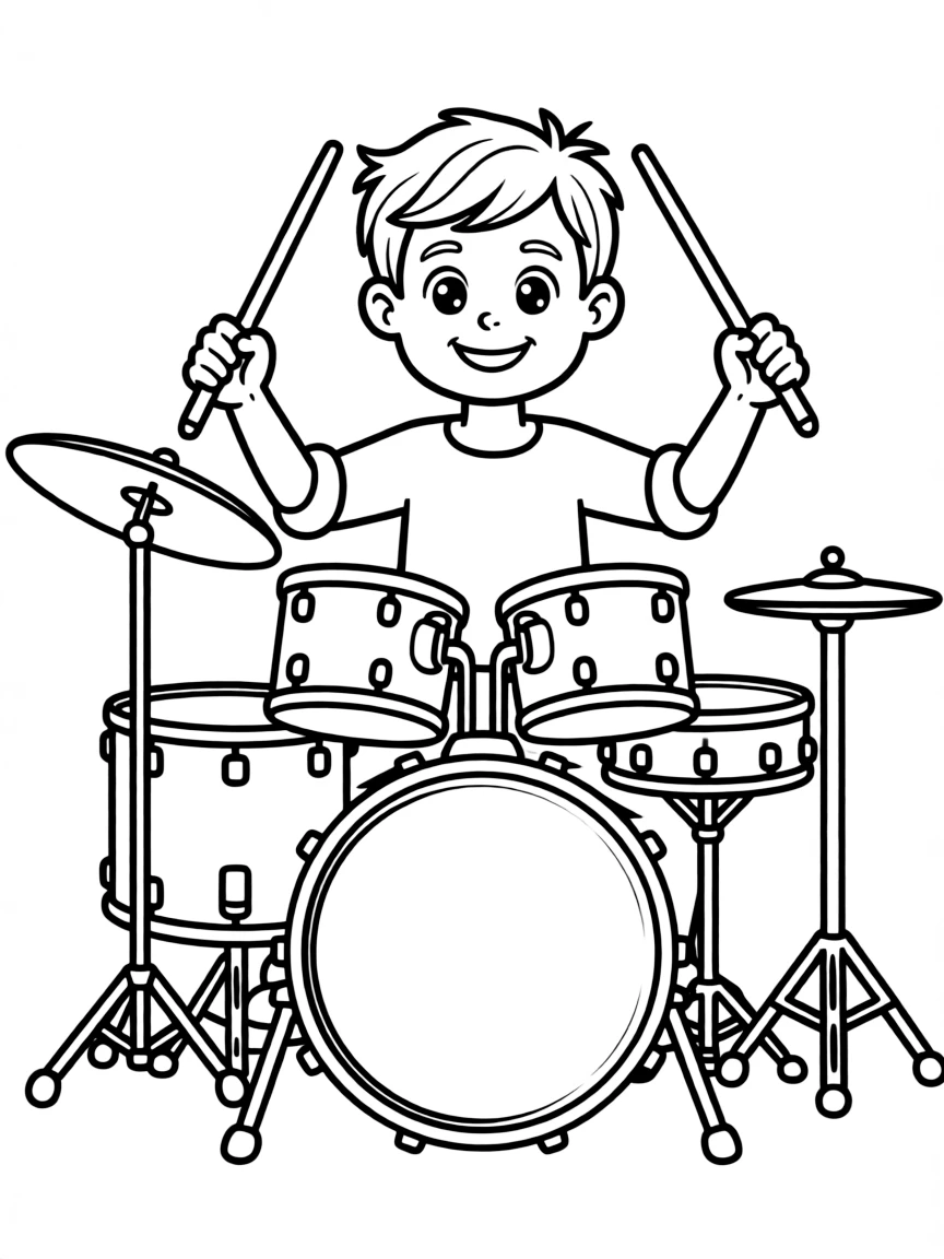 A musician playing drums.