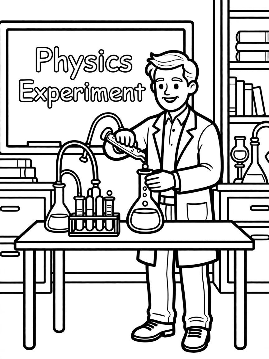 A physicist conducting an experiment.
