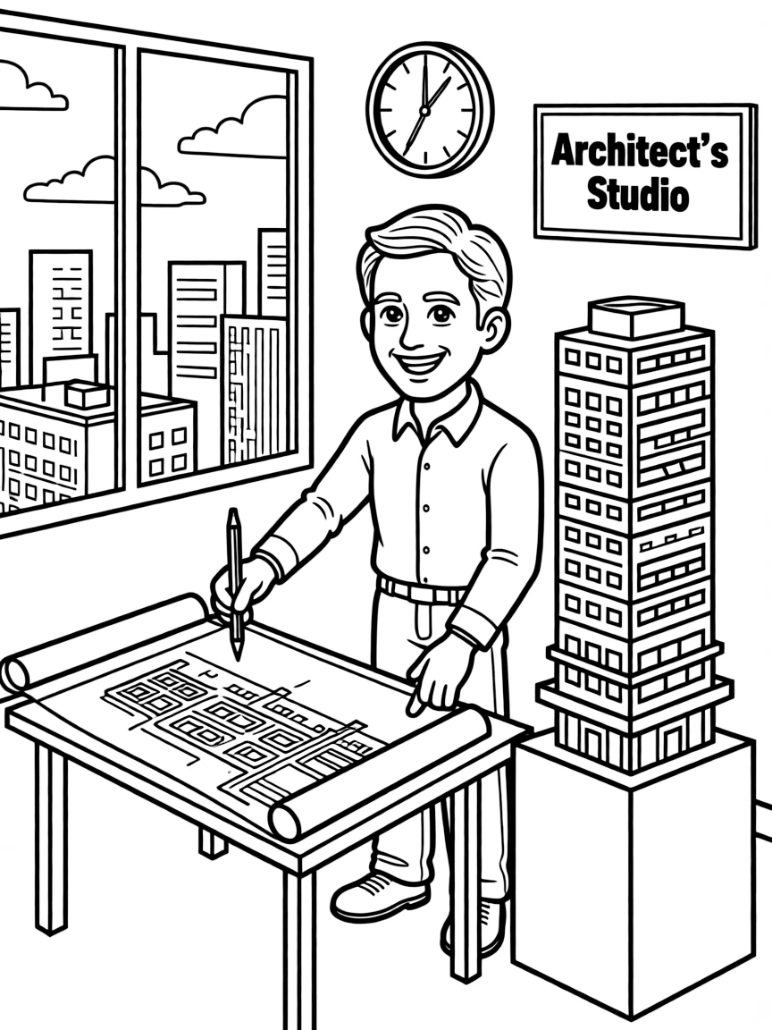 A architect designing a skyscraper.