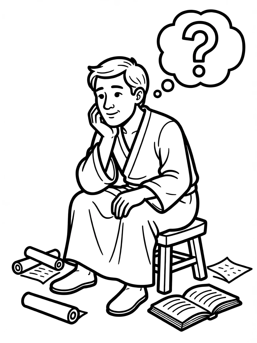 A philosopher pondering a question.