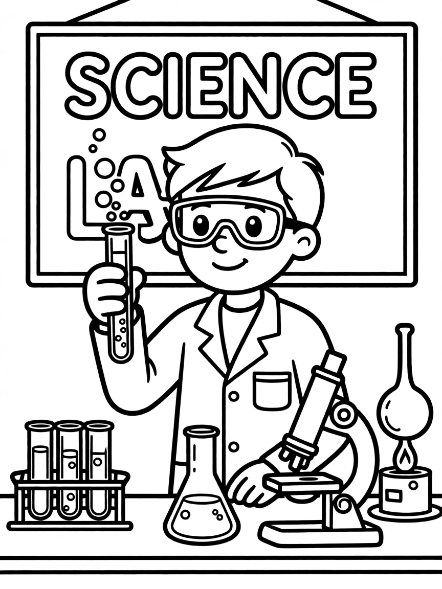A scientist doing an experiment.