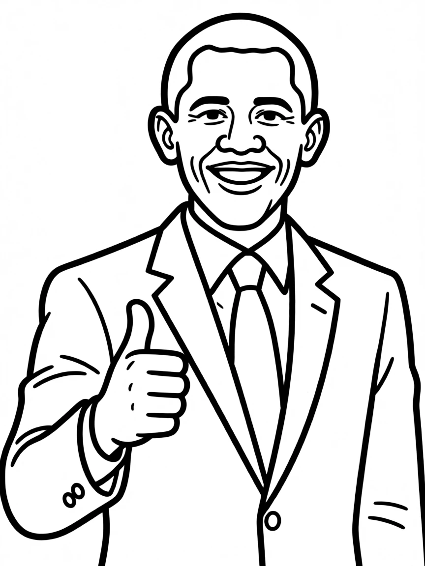 Barack Obama giving a thumbs up.
