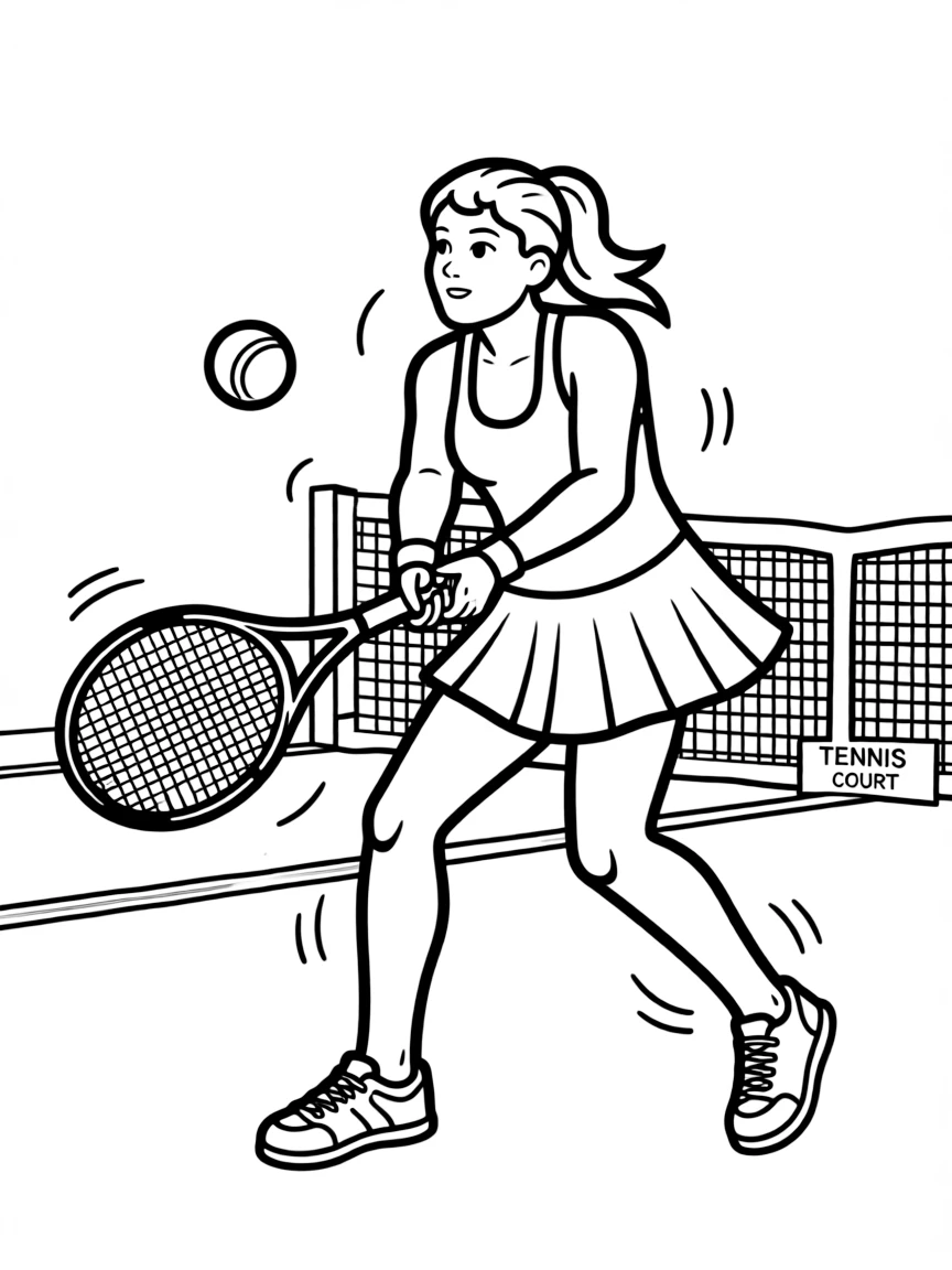Serena Williams playing tennis.