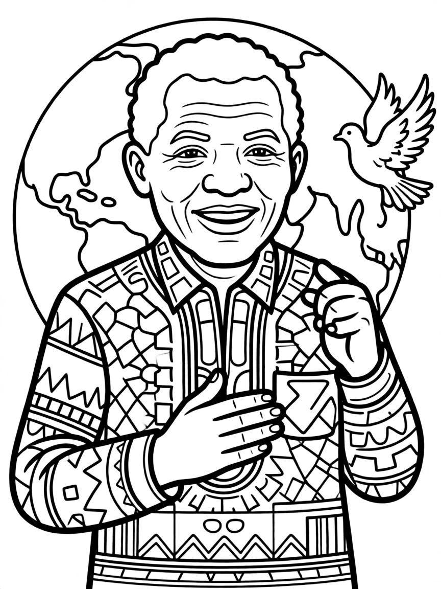 Nelson Mandela smiling.