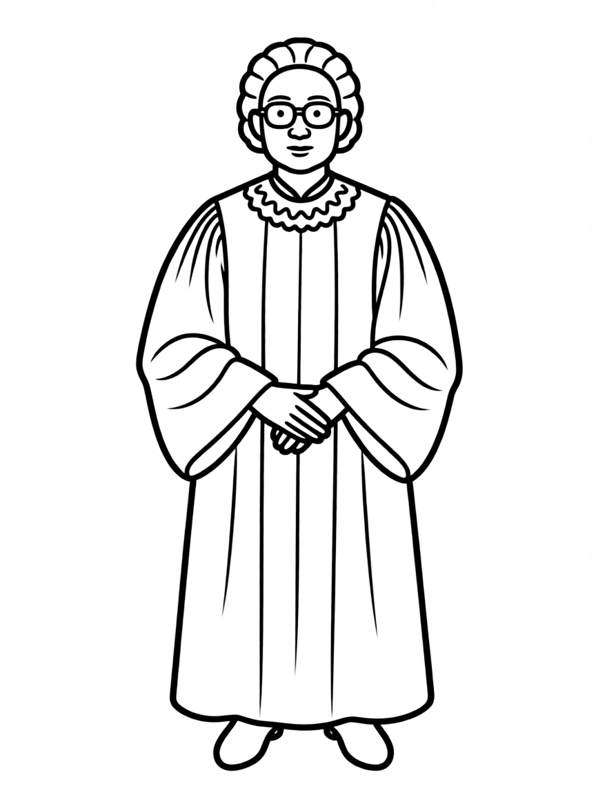 Ruth Bader Ginsburg wearing her robe.