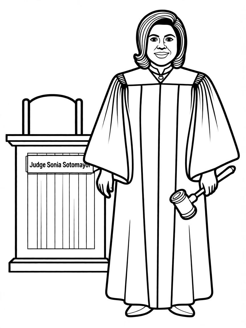Sonia Sotomayor in her judge's robe.