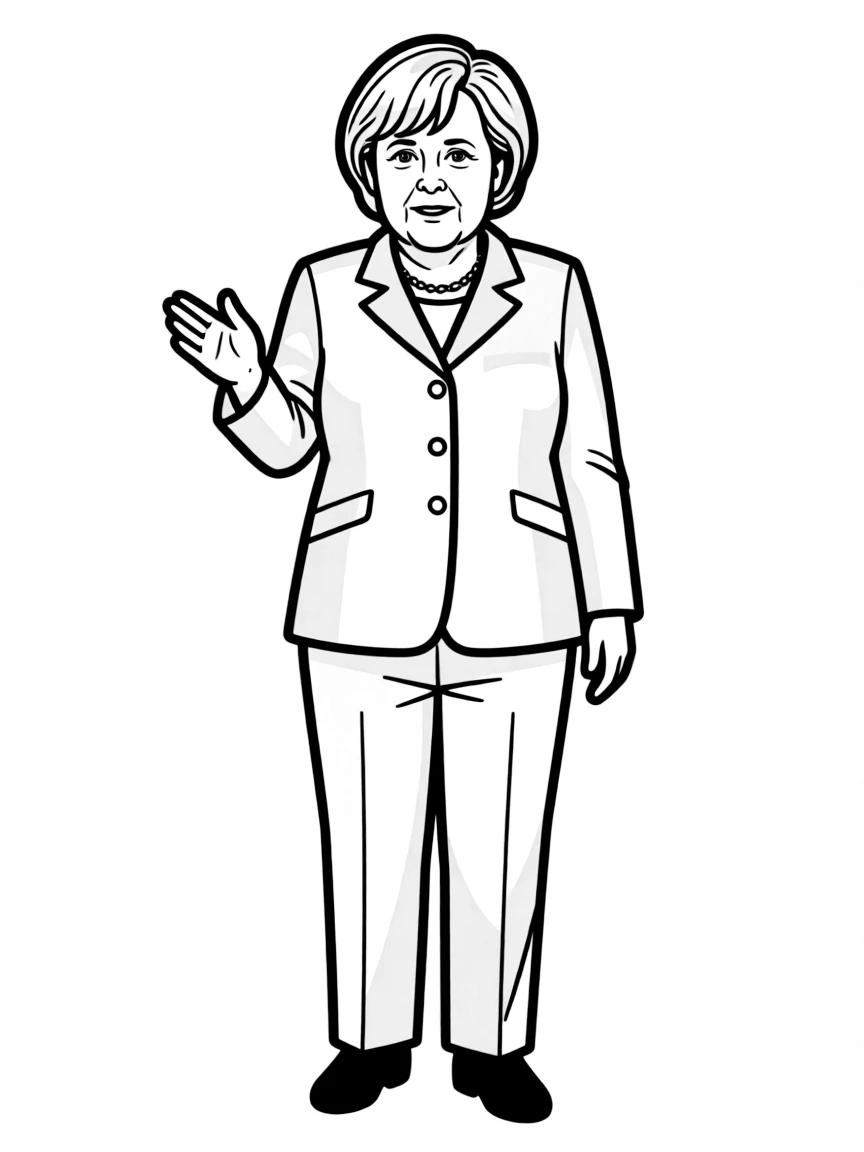 Angela Merkel in a suit.