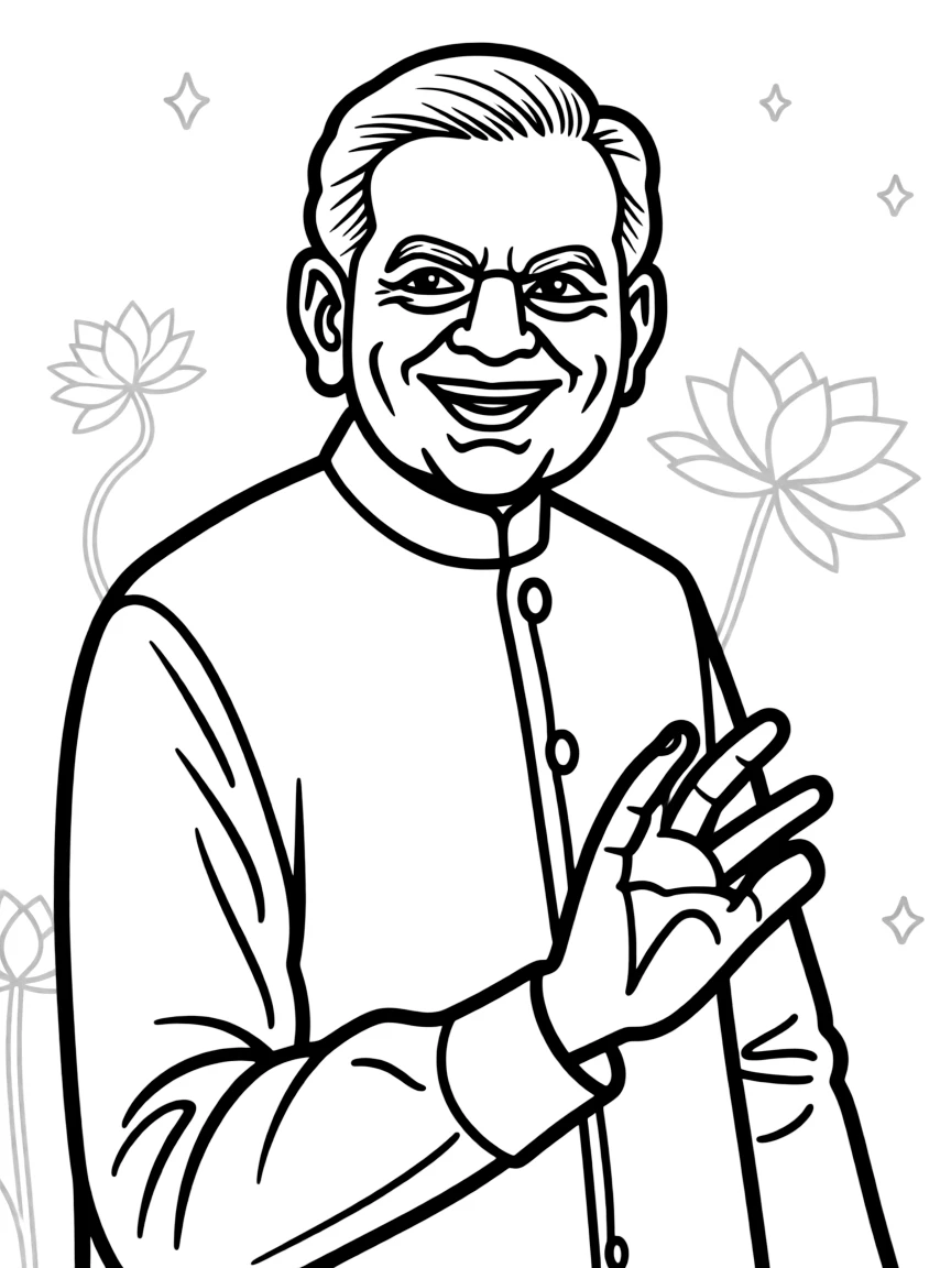 Narendra Modi smiling.