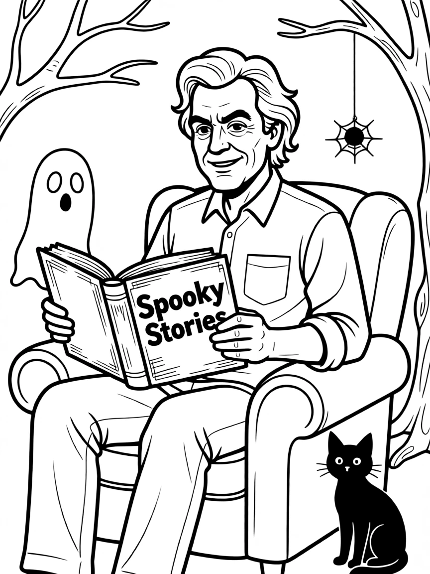 Stephen King with a spooky book.