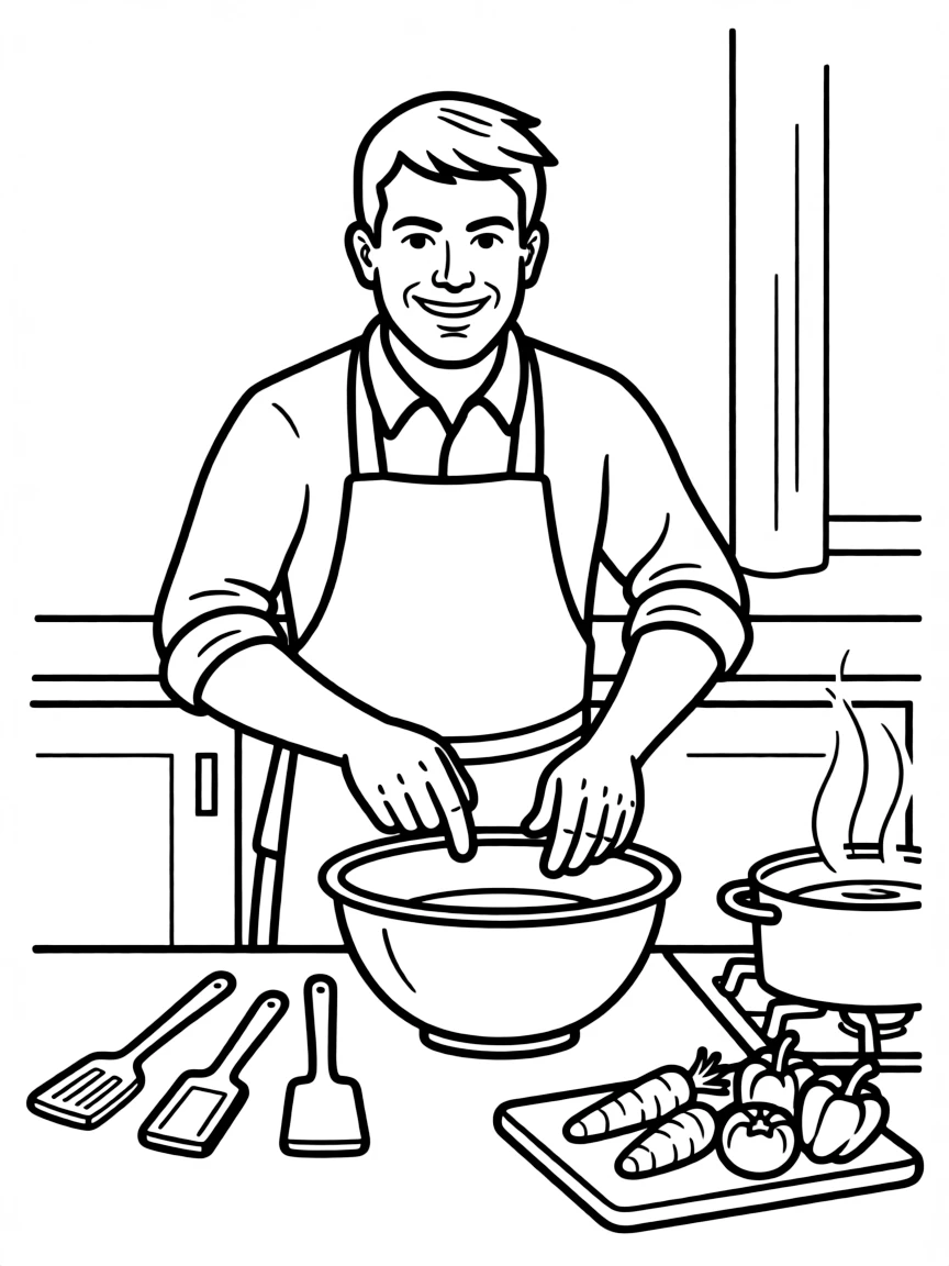 Jamie Oliver cooking.