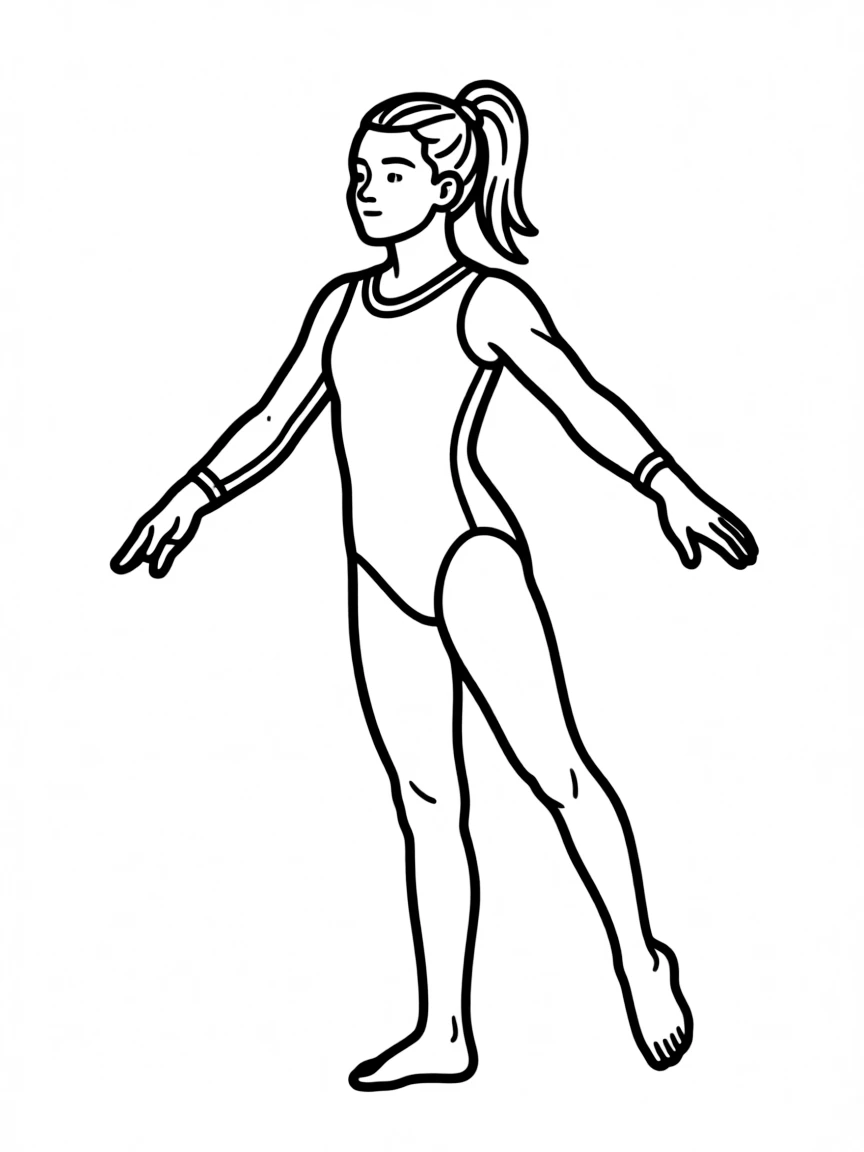Simone Biles doing a simple pose.