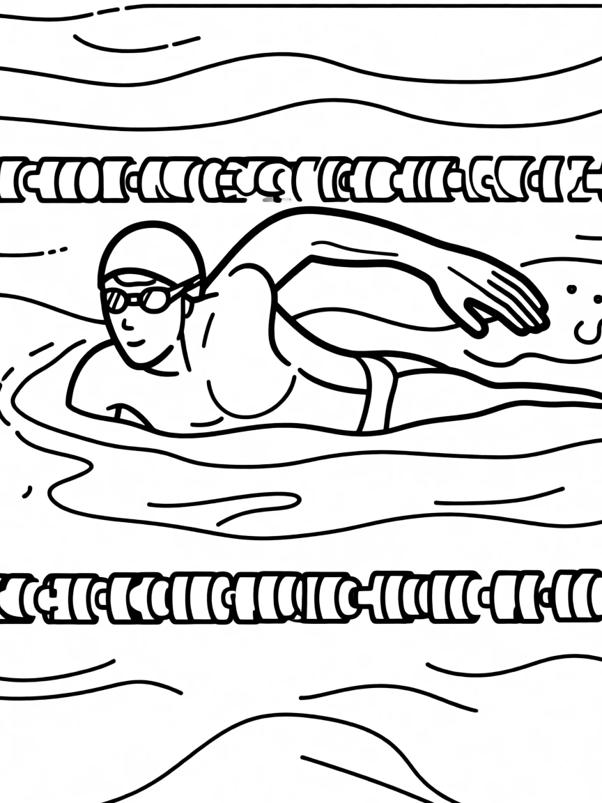 Michael Phelps swimming.
