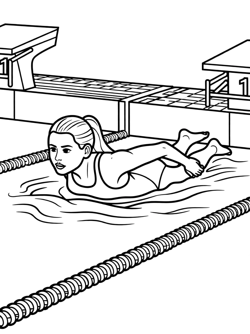 Katie Ledecky swimming.