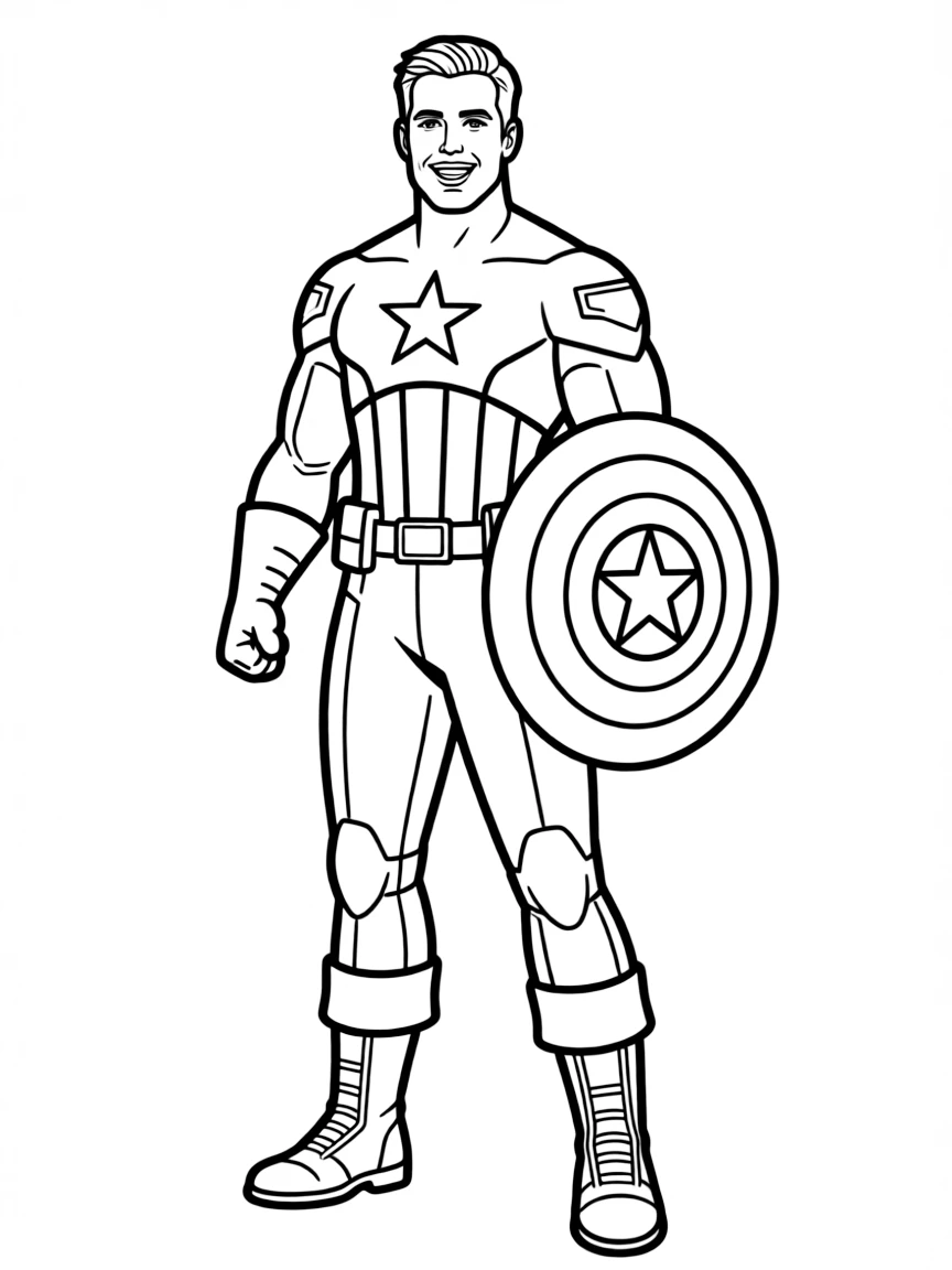 Chris Evans as Captain America.