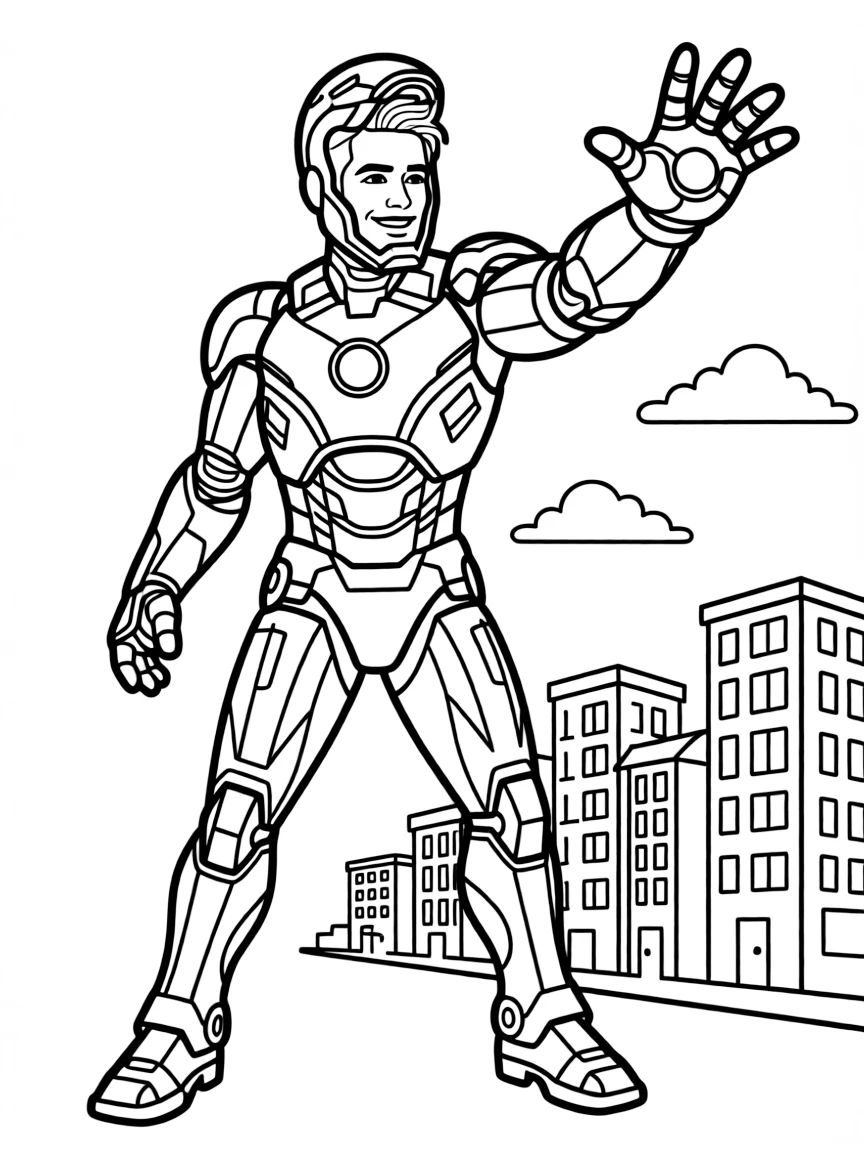Robert Downey Jr. as Iron Man.