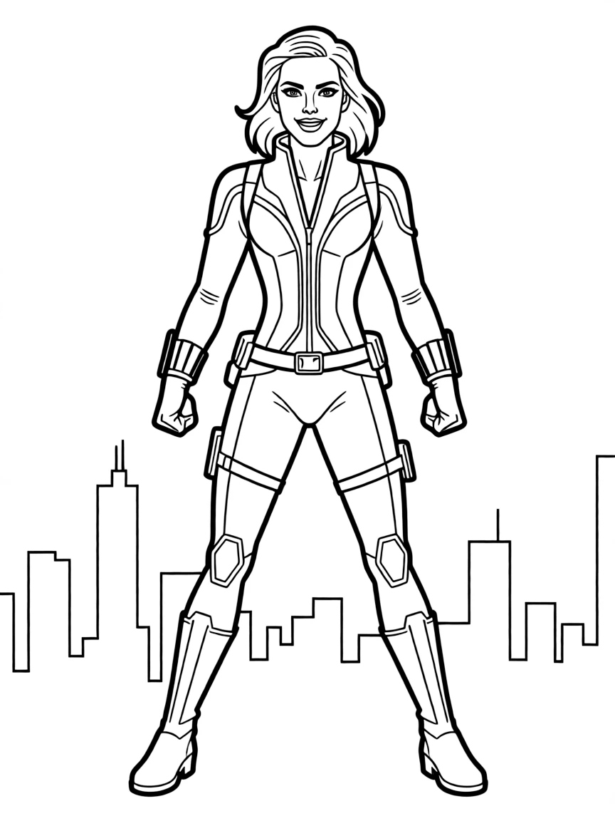 Scarlett Johansson as Black Widow.