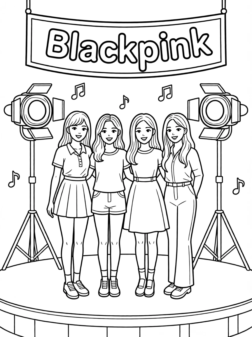 Blackpink posing.