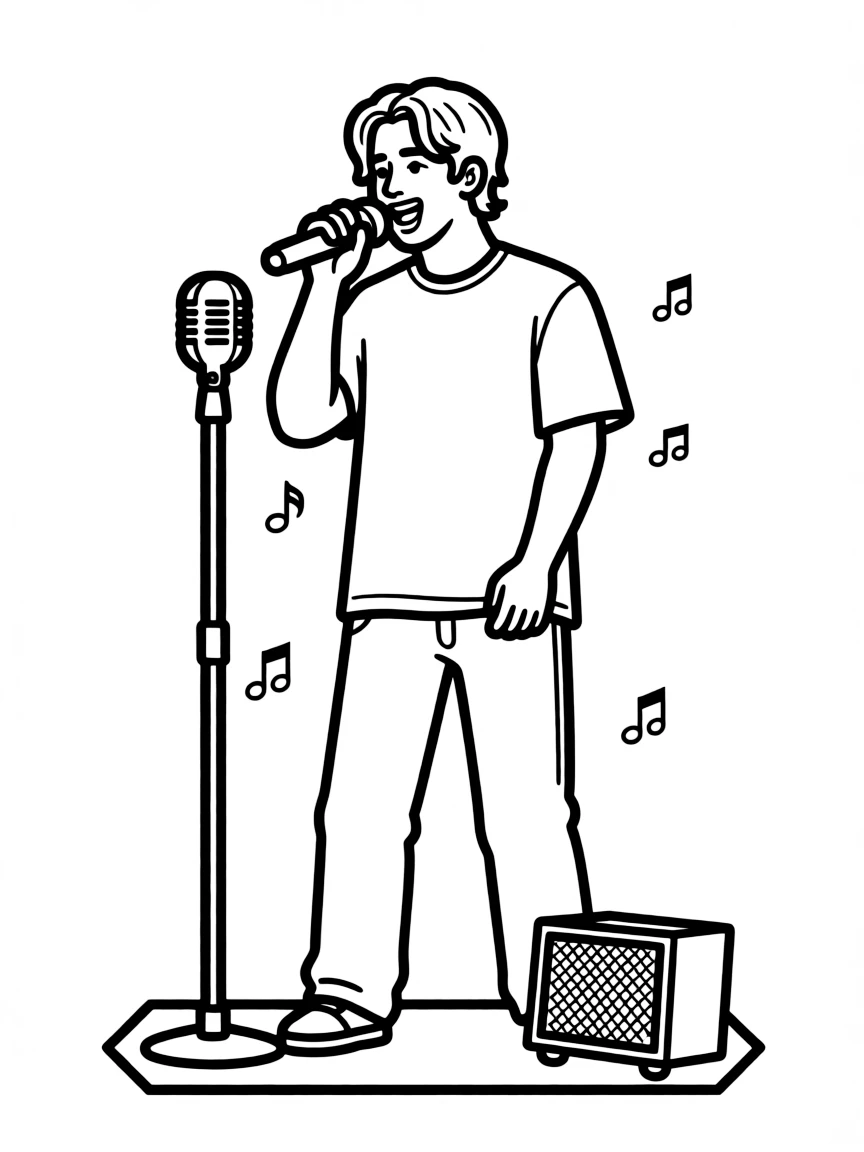 Post Malone singing.