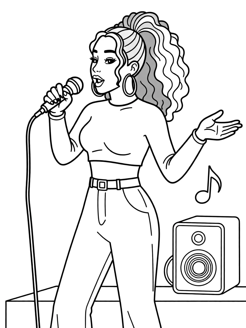 Cardi B rapping.