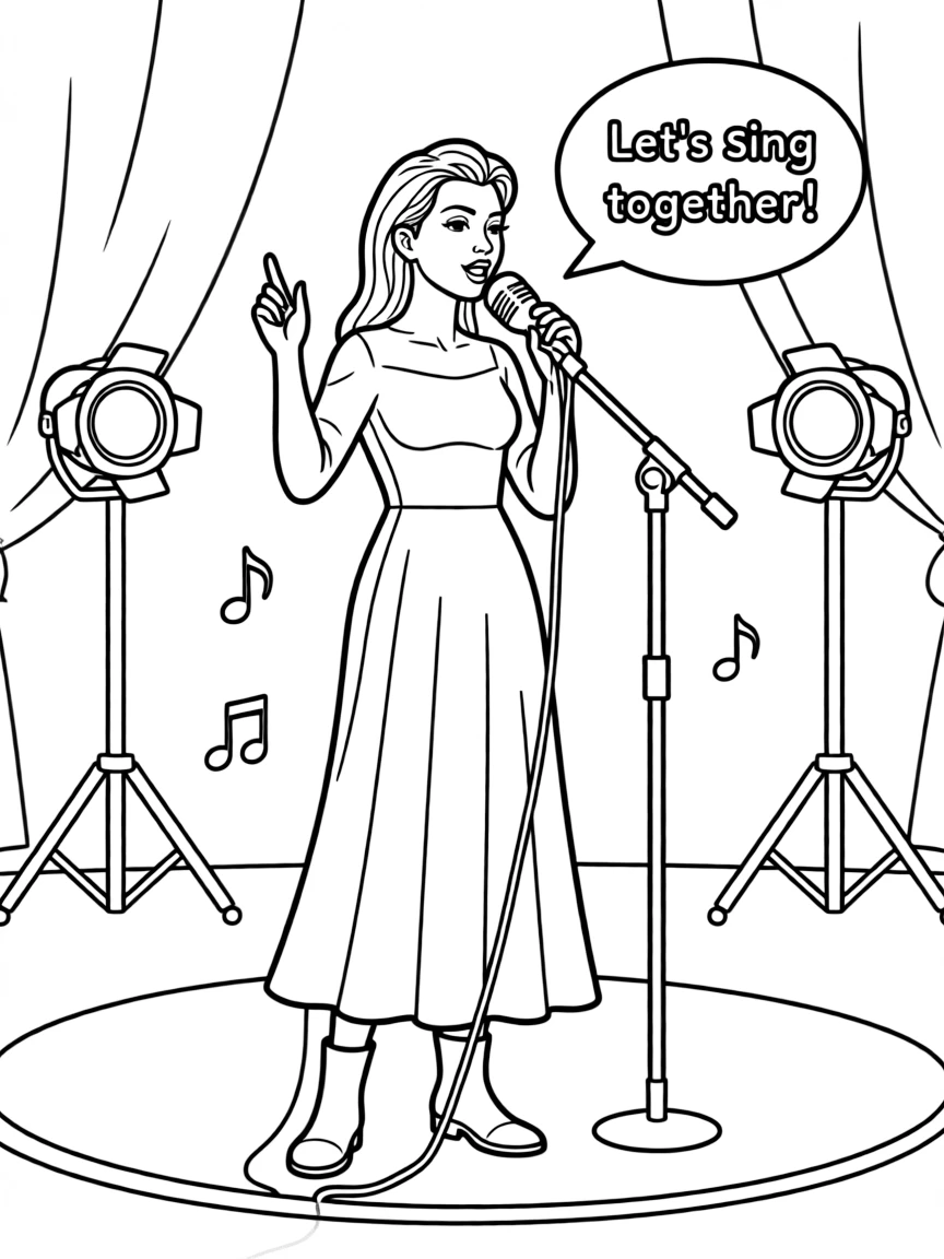 Doja Cat singing.