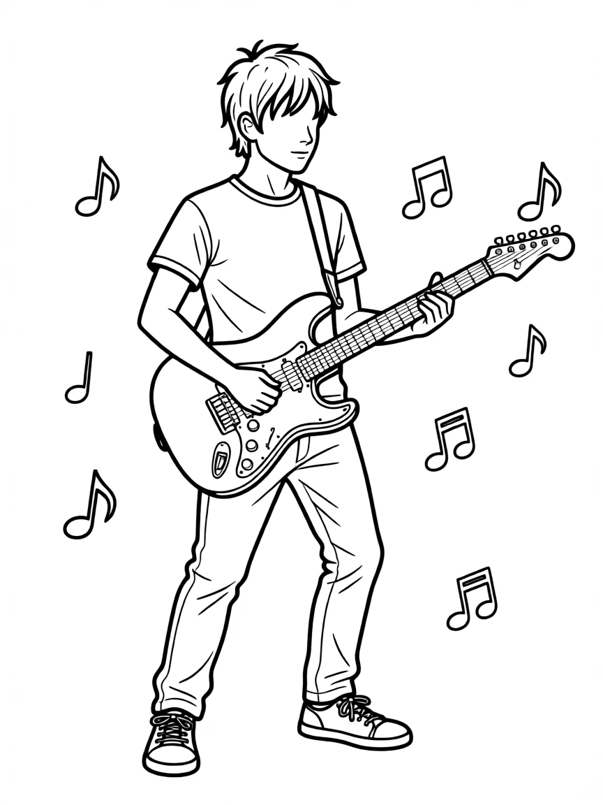 Billie Joe Armstrong playing guitar.