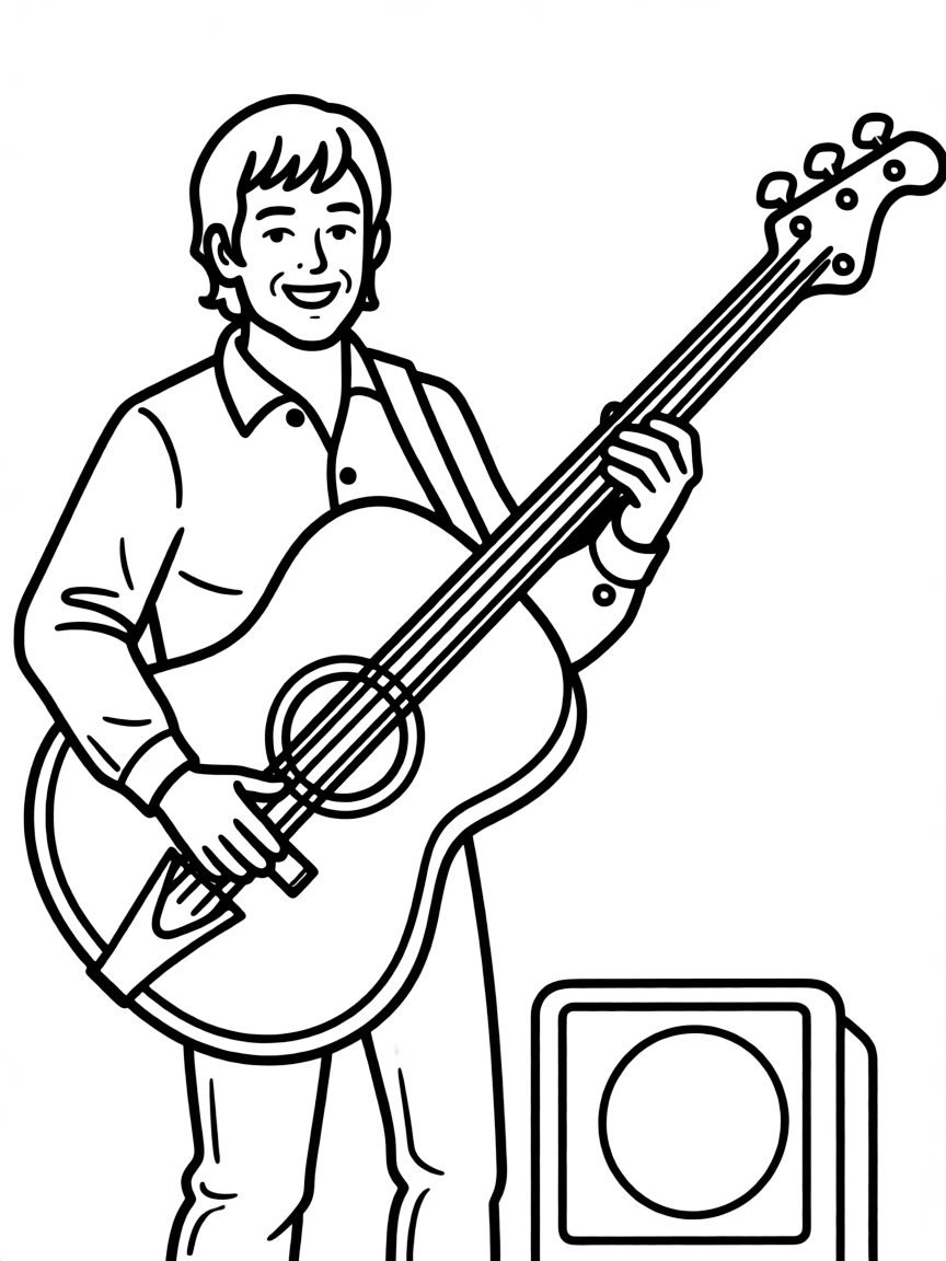 Paul McCartney playing bass.