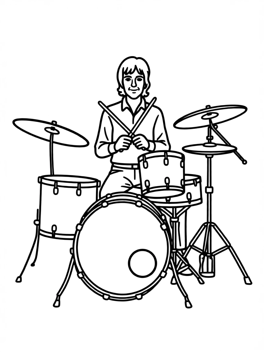 Ringo Starr playing drums.