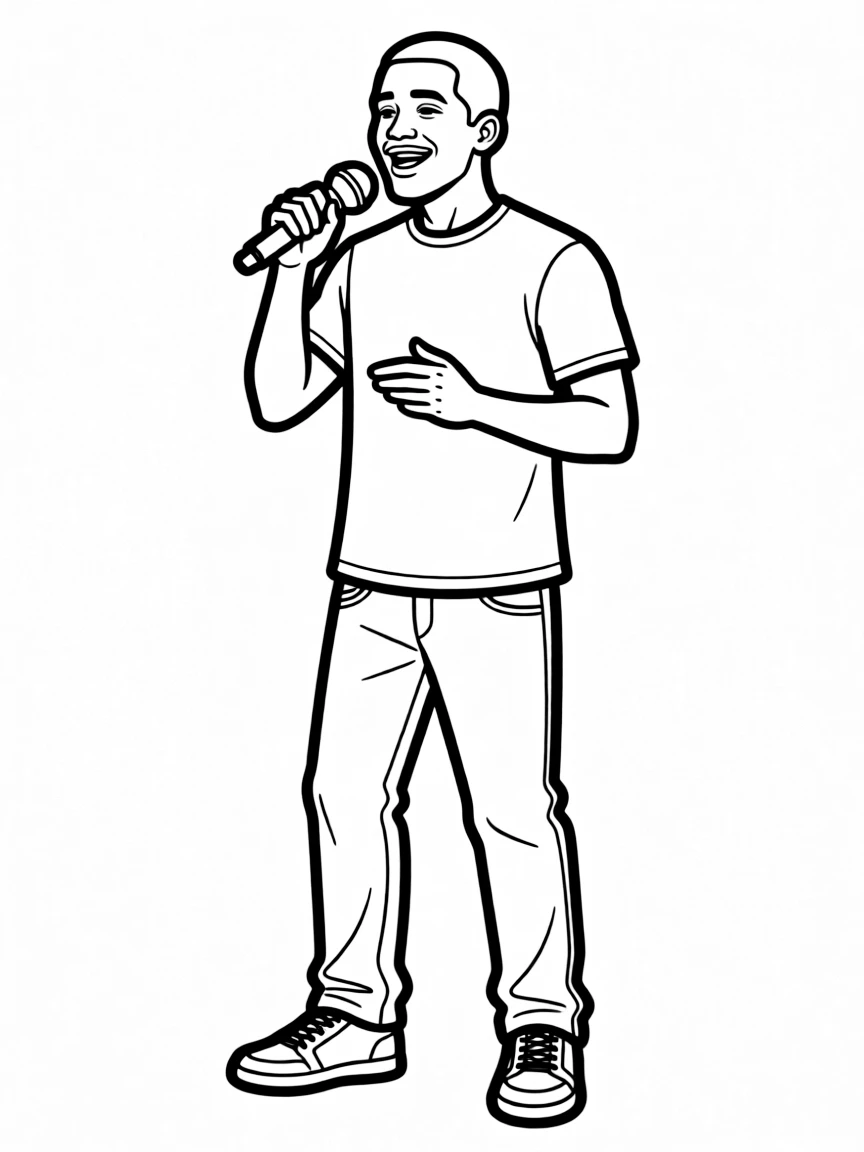 Jay-Z with a microphone.