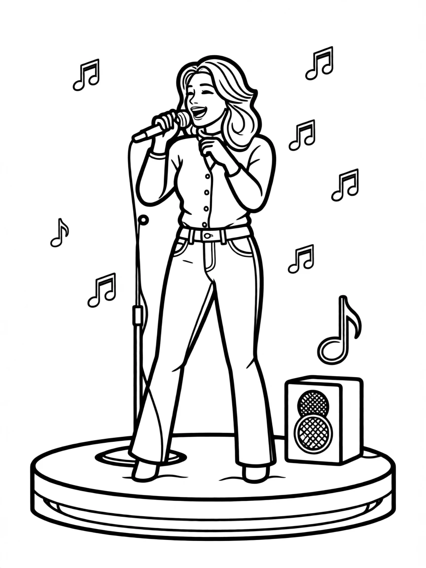 Shania Twain singing.