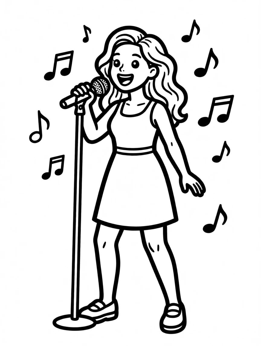 Christina Aguilera singing.