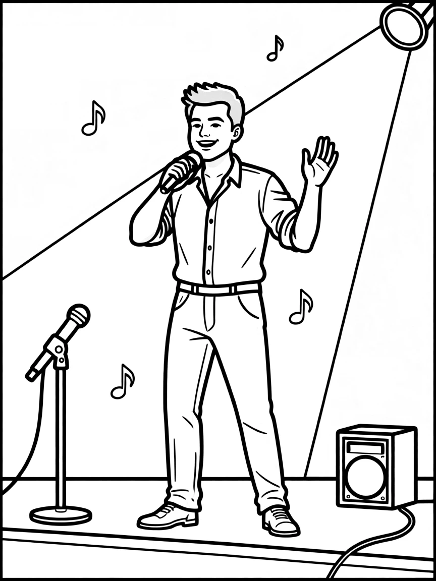 Ricky Martin singing.