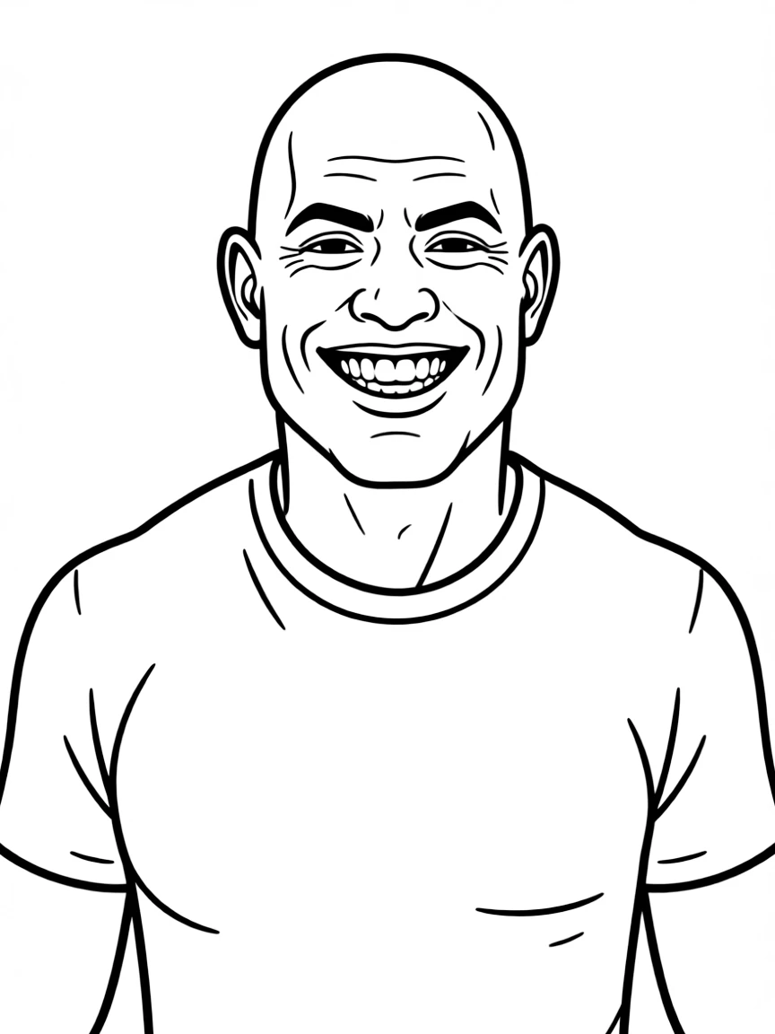 Dwayne "The Rock" Johnson smiling broadly.