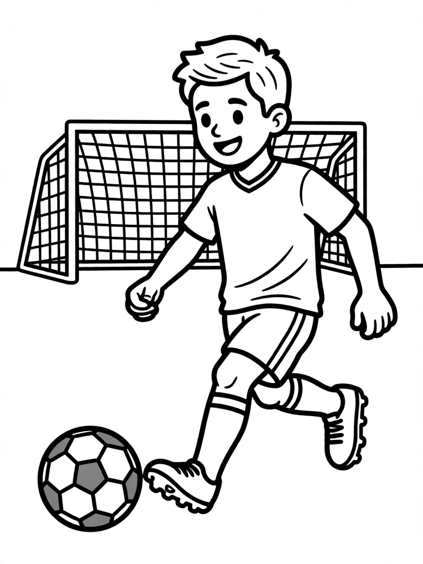 Lionel Messi dribbling a soccer ball.