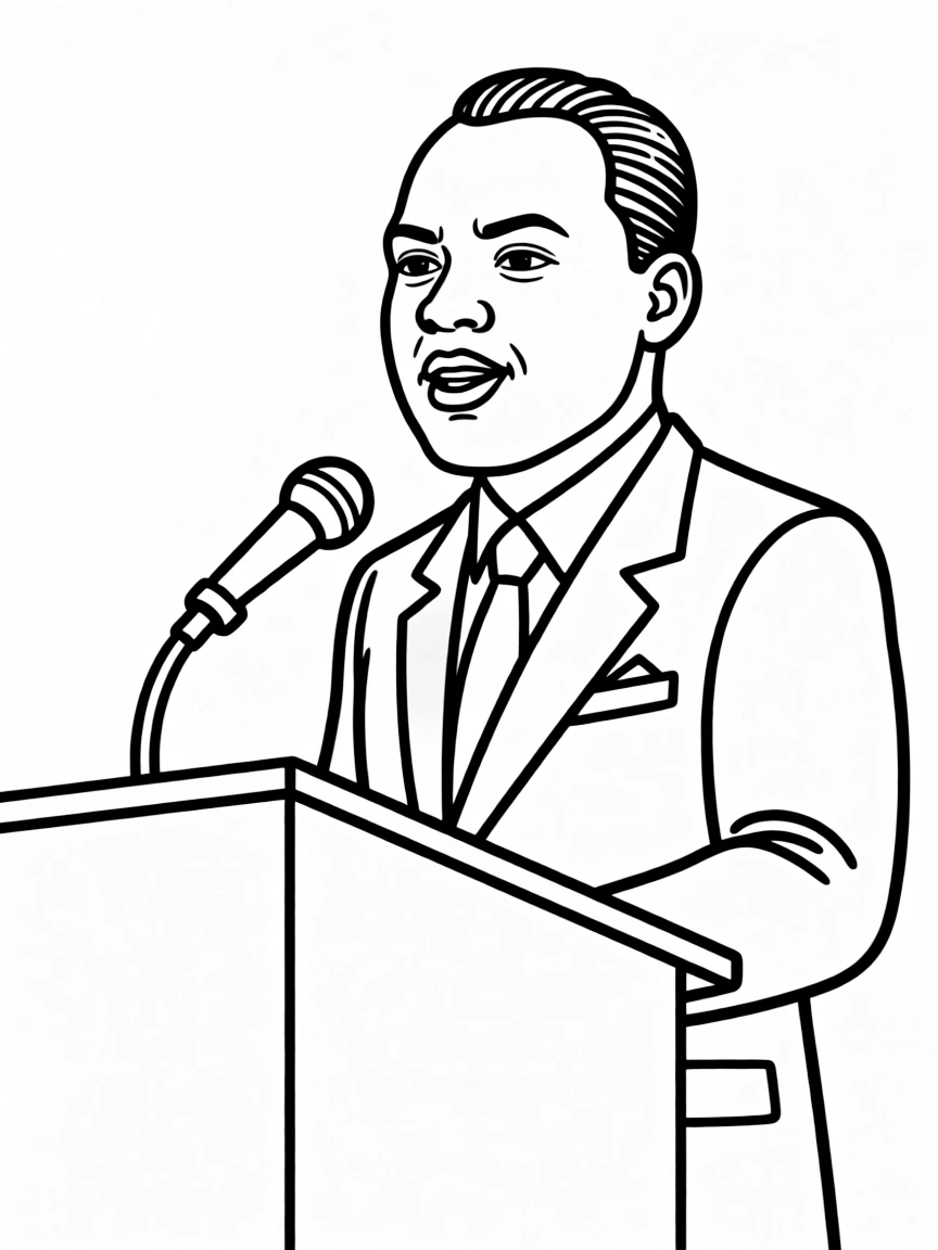 Martin Luther King Jr. speaking.