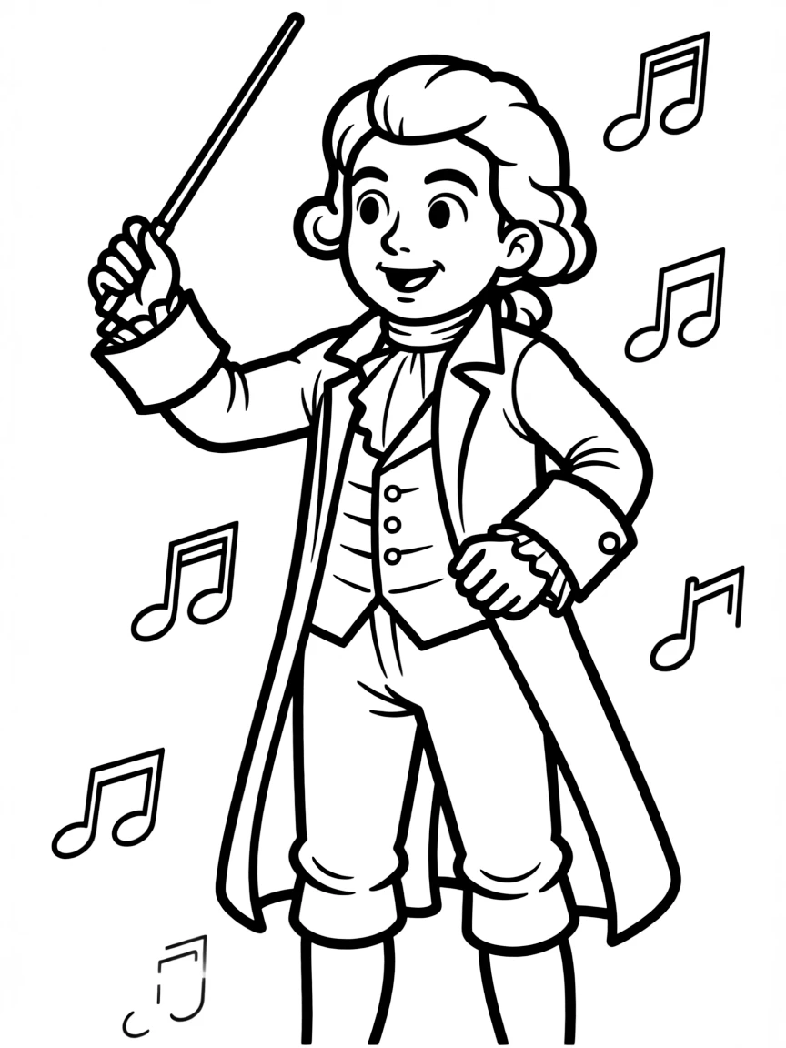 Wolfgang Amadeus Mozart conducting.