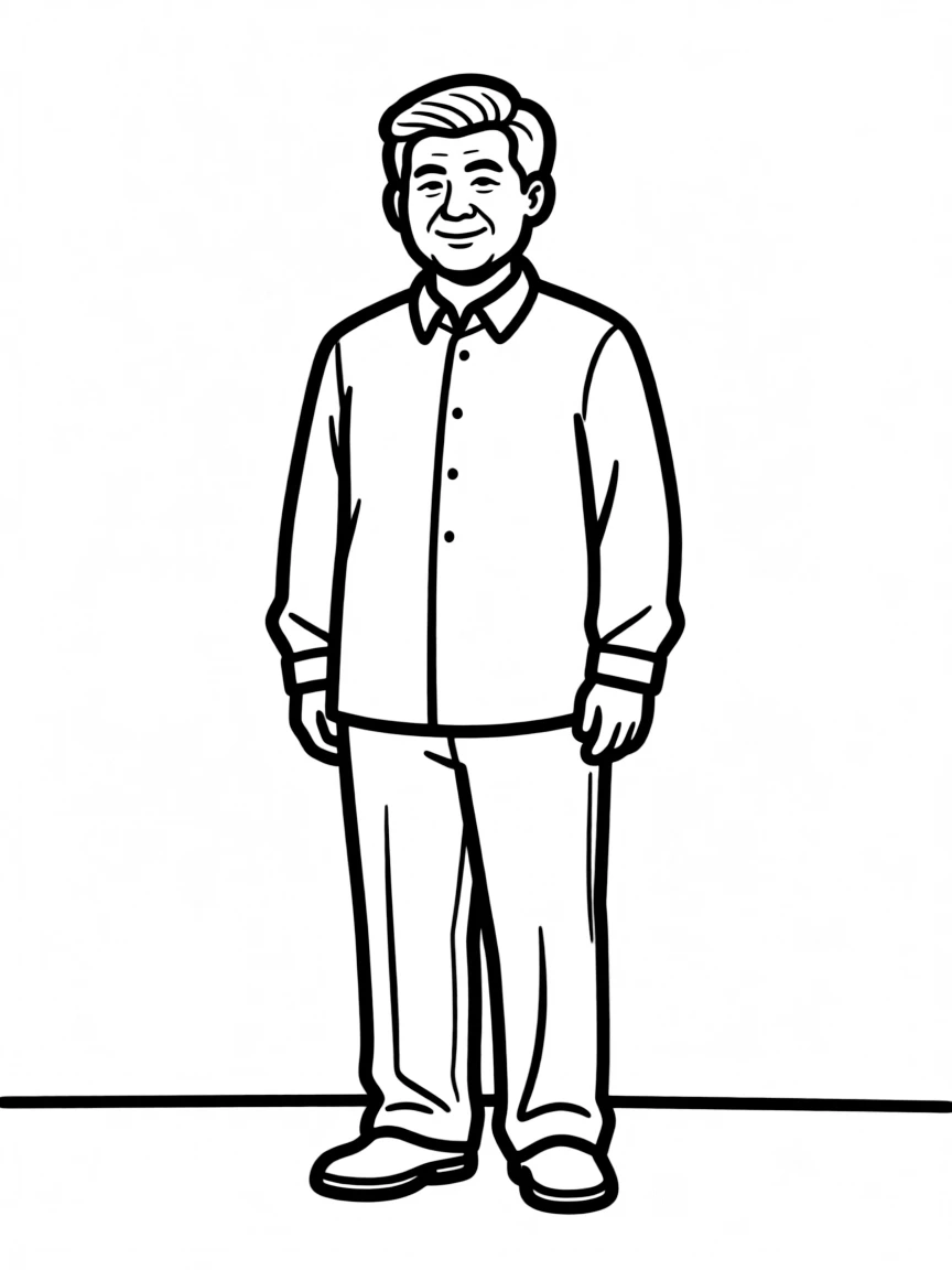 Xi Jinping in a plain setting.