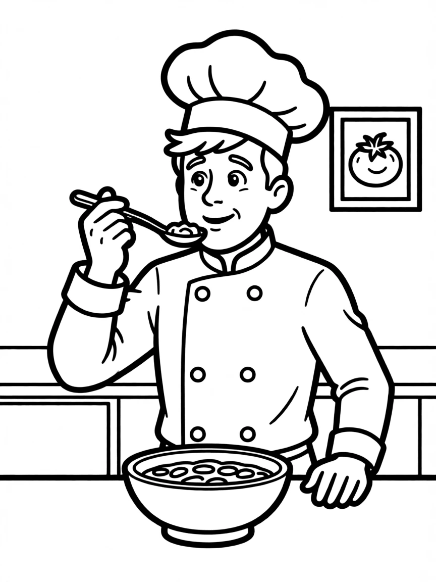 Gordon Ramsay tasting food.