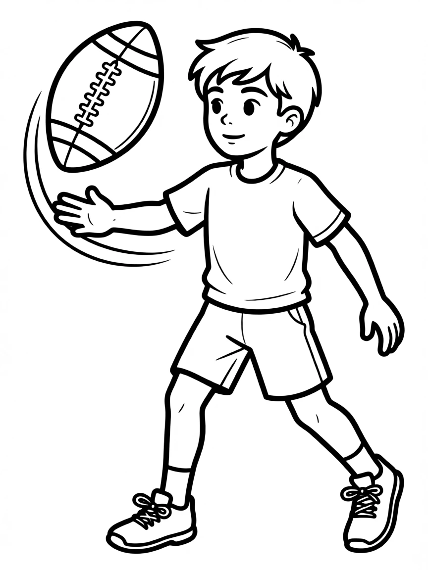 Tom Brady throwing a perfect spiral.