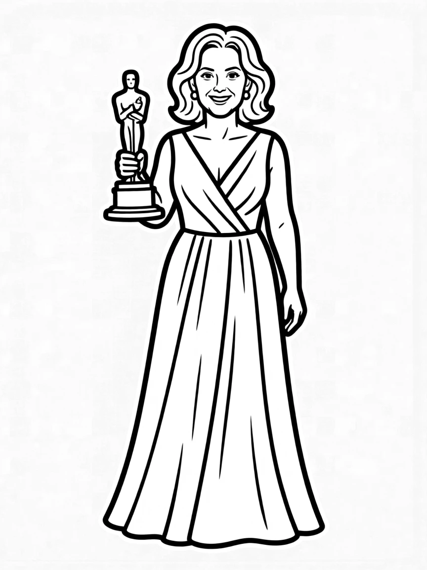 Meryl Streep with an Oscar.