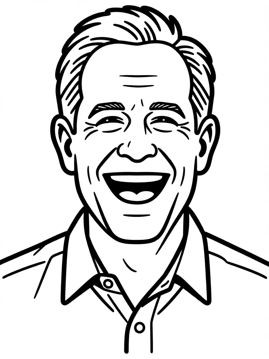 Tom Hanks laughing.
