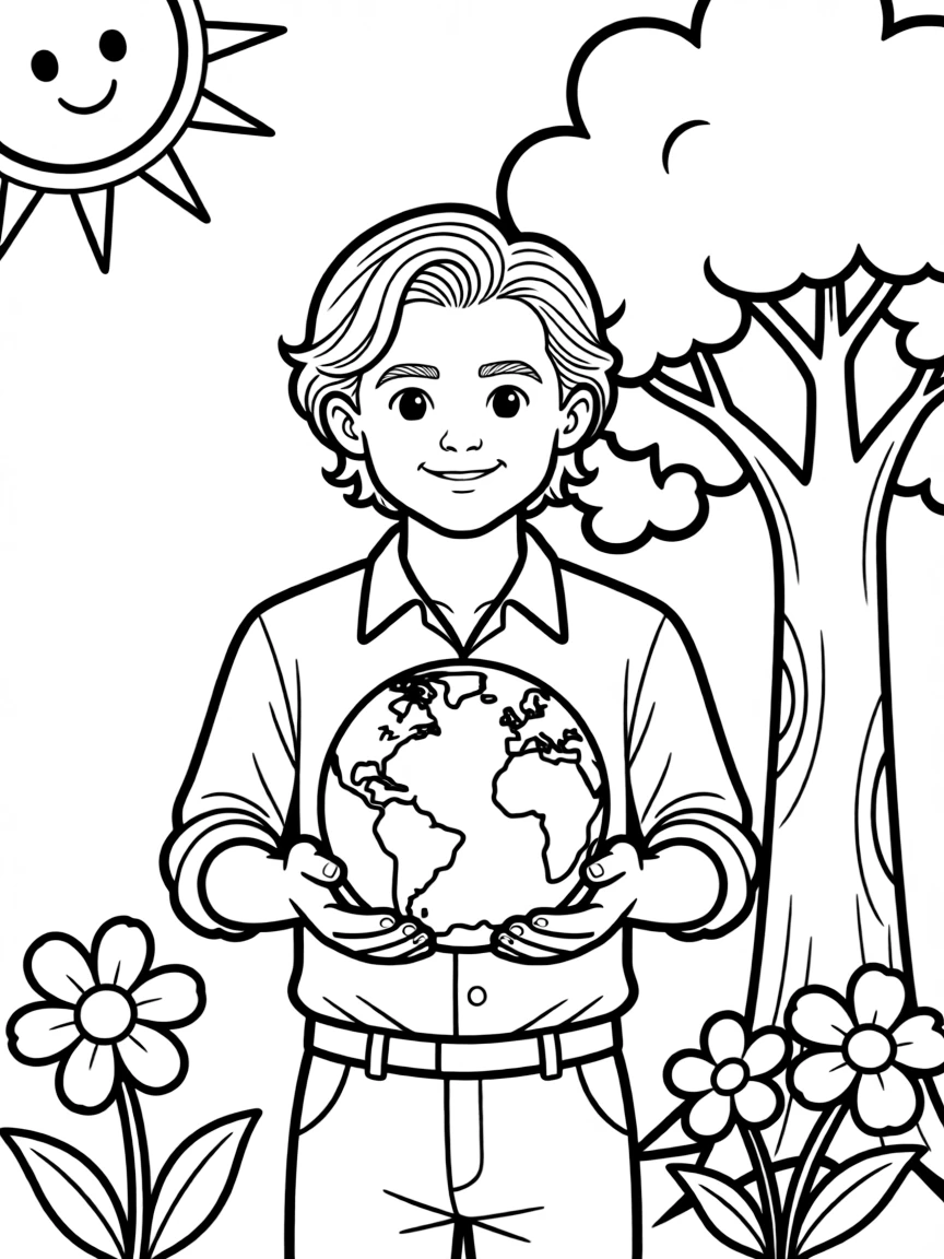 Leonardo DiCaprio protecting the earth.